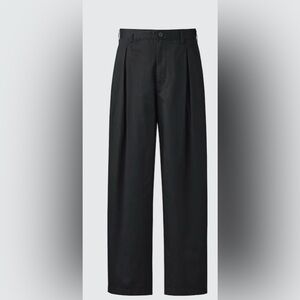 Uniqlo U  Pleated Wide Black Pants